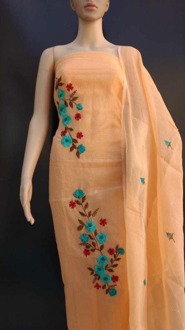 Orange Embroidery Suits