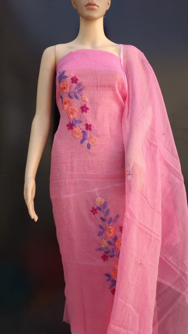 Pink Embroidery Suits